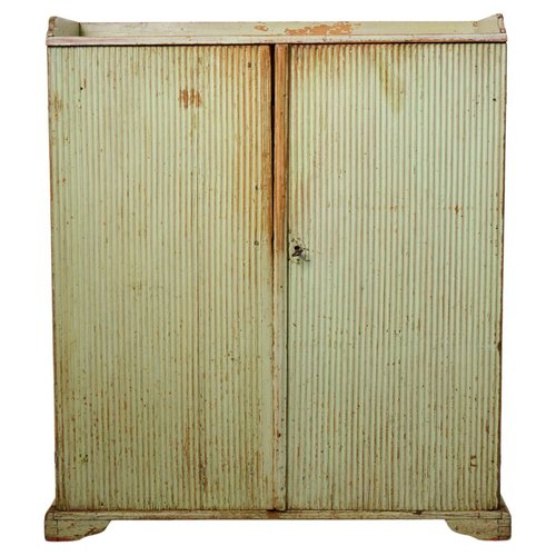Antique Swedish Gustavian Green Country Furniture Pine Sideboard for