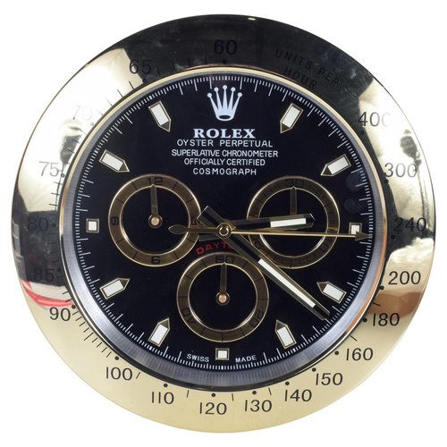 Horloge Murale Oyster Cosmograph Daytona Dor e et Noire de Rolex