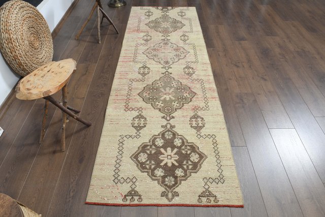Vintage Turkish Orange Runner Rug, 1960s for sale at Pamono