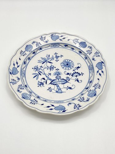 Antiker Porzellan Teller mit Zwiebelmuster von Meissen Teichert, 1890 bei Pamono kaufen