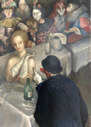 Print 'Fin D'une Journée D'été' - Giannino Marchig, 1938 - Nu Féminin, Baigneuse
