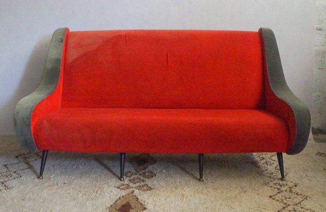 Franzosisches Rotes Sofa 1950er Bei Pamono Kaufen