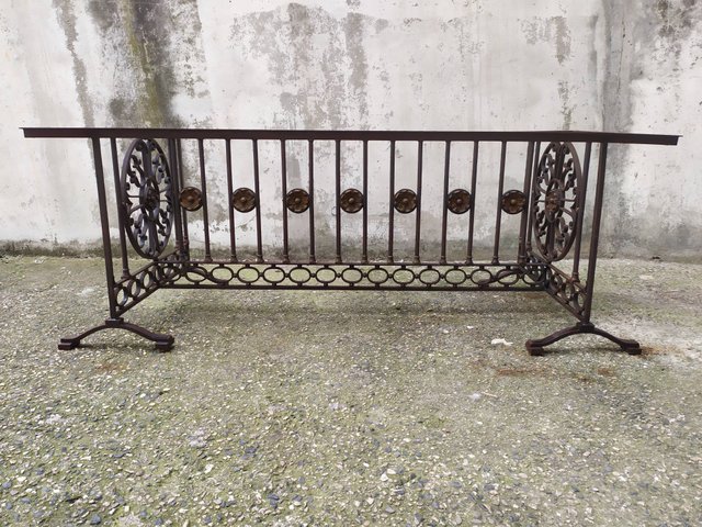 Antique Wrought Iron Table for sale at Pamono