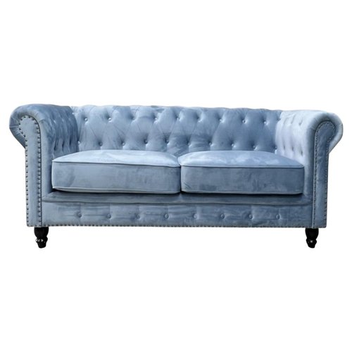 Copridivano Chesterfield in velluto elasticizzato con cuscino per