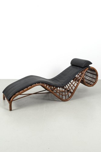 Vintage Chaise Lounge in Leather