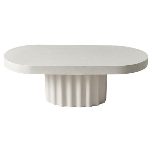 Ivory Wave Oval Coffee Table by Perler for sale at Pamono