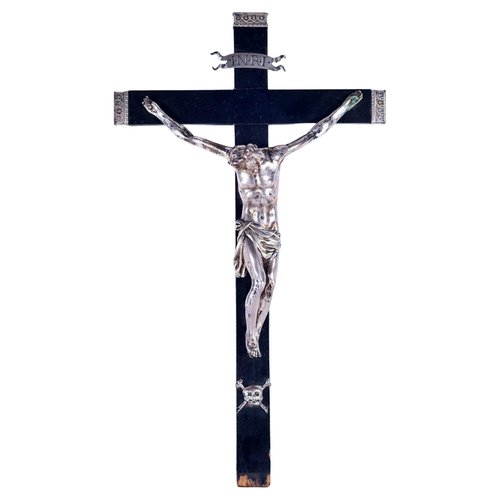 Crocifisso Da Parete In Resina Con Gesù – Finitura Argento E Marrone – Altezza 29,2 Cm – Tocco Religioso Per La Casa - 4