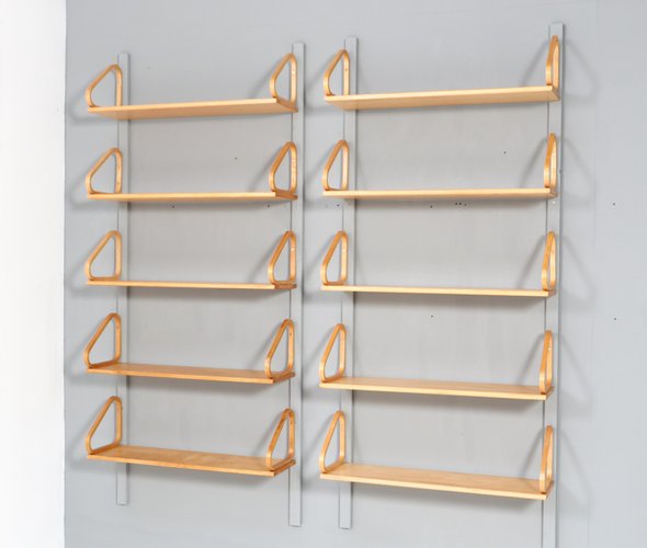 Mid-Century Modern Birch 112B Wall Shelf by Alvar Aalto for Artek