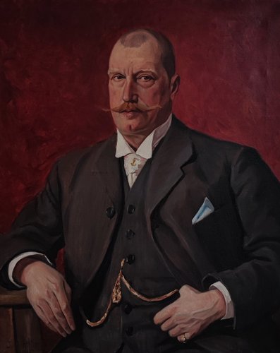Jules Matthey, Portrait d'un notable à moustache, 1911, Oil on Canvas