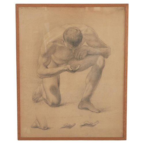 Tableau Étude De Nu Masculin - Pascal Dagnan Bouveret, Impression Sur Toile
