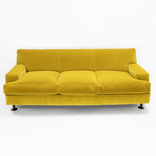 Vintage Yellow Sofa by Marco Zanuso for Arflex, 1960 for sale at