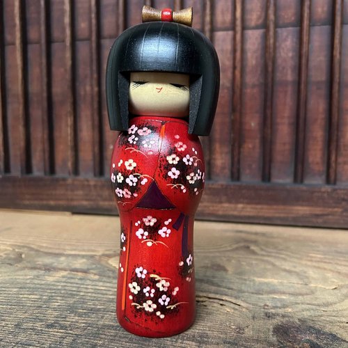 Vintage Sakura Kokeshi by Kishi Sadao Sadao Kishi, Japan, 1970s