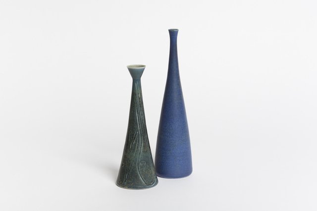 Vase En Céramique Rörstrand De Carl Harry Stålhane - Forme Cône, Design Scandinavian Modern, Occasion Excellent état