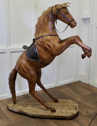 Life Size Arts and Crafts Leather Model of a Horse, 1920s for sale