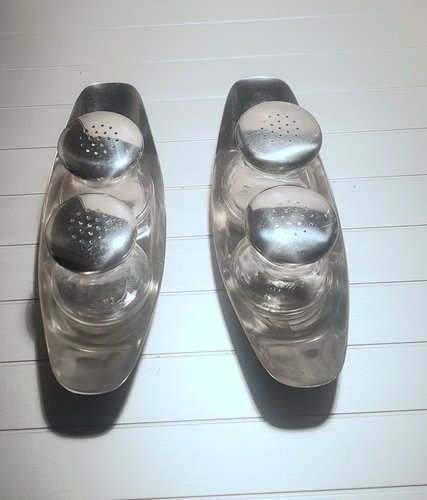 Vintage Salt and Pepper Tableware by Wilhelm Wagenfeld for WMF