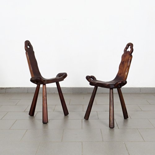 Vintage Stools in Oak, Set of 2 for sale at Pamono