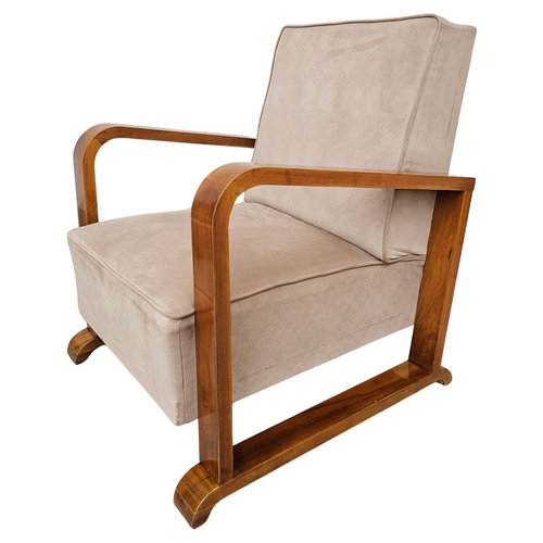 Poltrona Art Deco in noce, Austria, anni '20 in vendita su Pamono