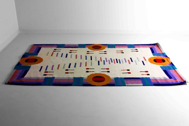 Vintage Colorful Wool Rug, 1970s for sale at Pamono