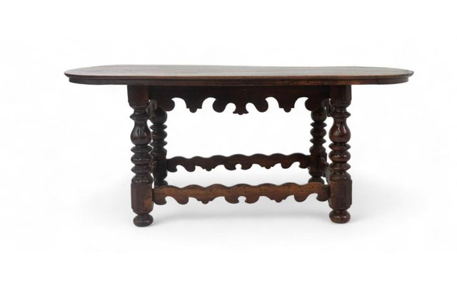 Antique Oval Table in Wood for sale at Pamono