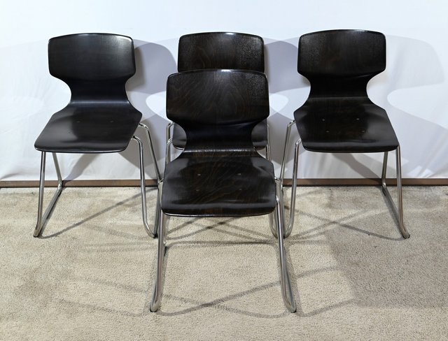 akb　2脚 AICHI パグホルツPAGHOLZ PAGWOOD Side Chairs from Pagholz Flötotto, 1960s, Set of 4 for sale at Pamono