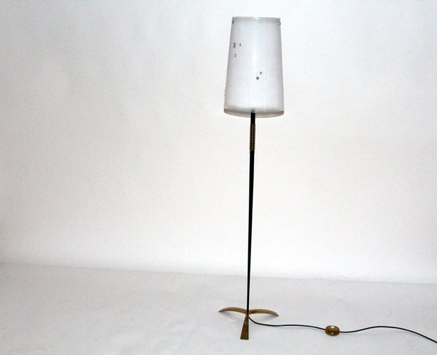 Solid Brass Floor Lamp From Nikoll 1950s