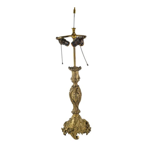 Louis Xv French Rococo Gilt Bronze Candlestick Table Lamp for sale at ...