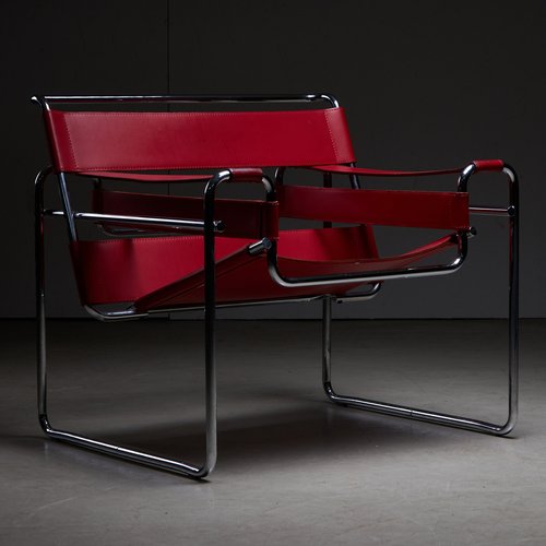 【1970-1980s】 Marcel Breuer Wassily Chair 1970s Marcel Breuer White Leather Wassily Chair – Show.Room.LA