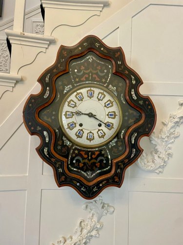 Antique Victorian French Wall Clock, 1860 for sale at Pamono