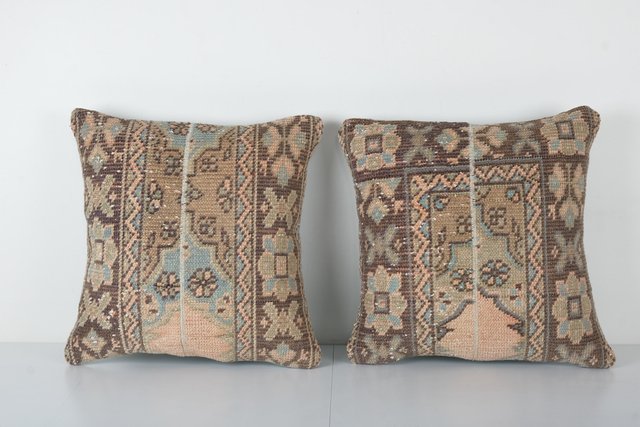 ラグ antique rug cushion Antique Kilim Rug Cushion - Large with Fringe – Knotting Club