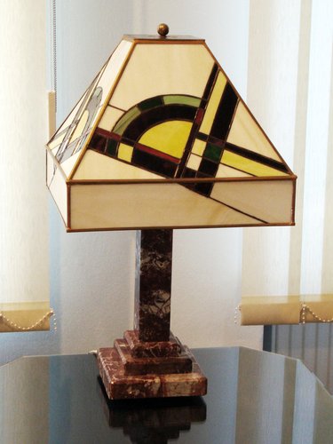 Buntglas-Fensterbild Mit Libellen & Lilien – Handgefertigt, 24 Zoll, Als Deko Oder Sonnenfänger