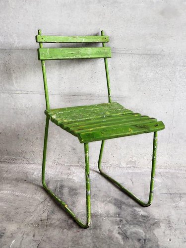 Vintage Green Garden Chairs, 1950, Set of for sale at Pamono