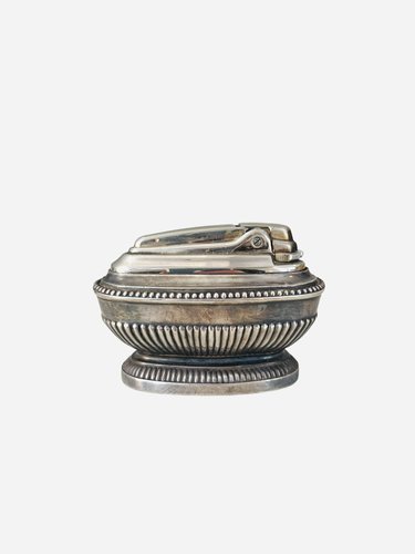 Queen Anne Silver Metal Table Lighter, 1940s for sale at Pamono