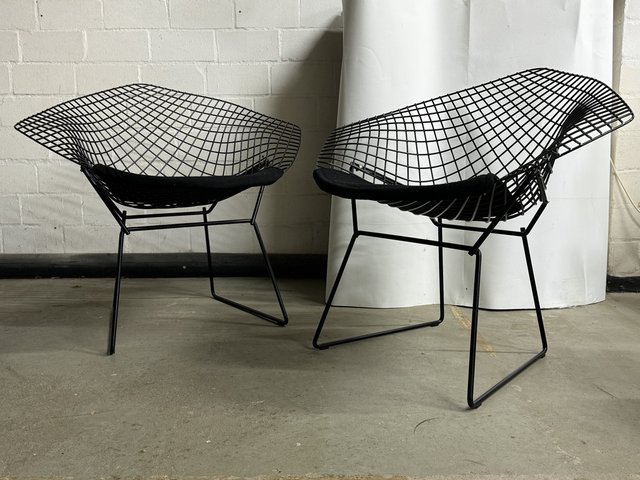 Bertoia Wire Chair Vintage Bertoia Chair Set Of Vintage All Black