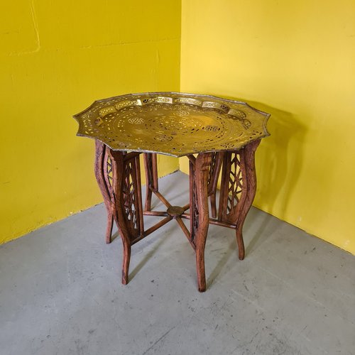 Brass folding table discount