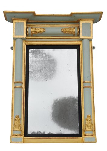 Statuette Égyptienne Avec Miroir – Louvre – Sculpture Déco Vintage