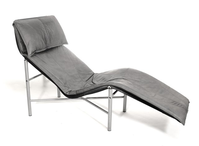 Leather Chaise Longue By Tord Bjorklund, White Leather Chaise Lounge