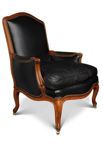 Leather bergere chair new arrivals