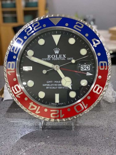 GMT Master II Pepsi Red Black Wall Clock from Rolex