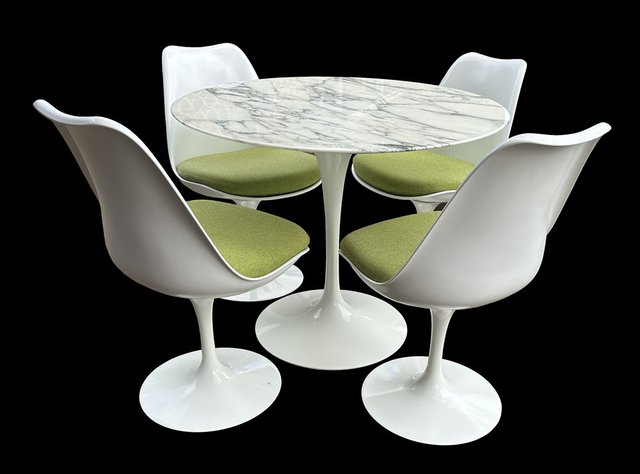 Lot De 2 Plateaux Ronds Eero Saarinen – Contreplaqué De Bouleau – Finlande – MCM – Neuf