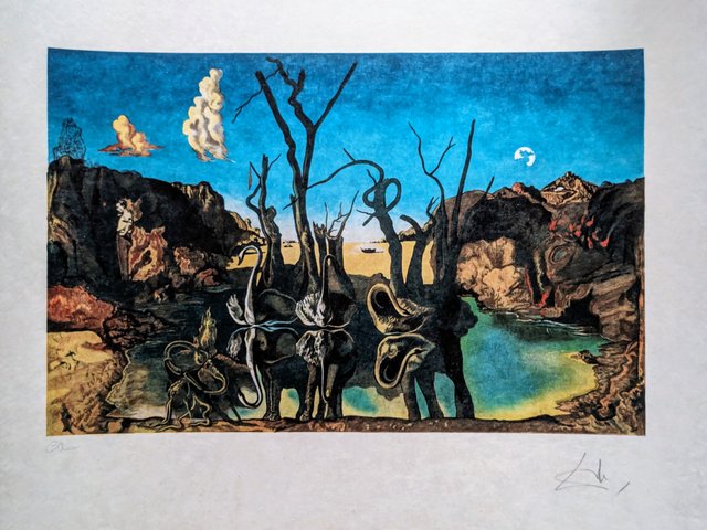 Salvador Dali, Swans Reflecting Elephants, Original Hand-Signed ...