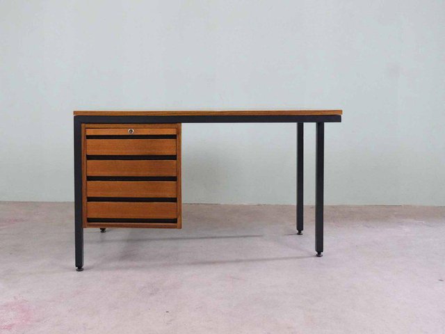 Bureau en Métal et Bois de Teck