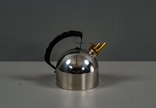 Stainless Steel Kettle by Richard Sapper for Alessi, 1980s