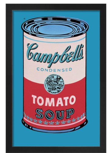 Tableau Pop Art Andy Warhol Campbell's Soup - Impression Sur Toile 50x70 Cm - Made In Italy