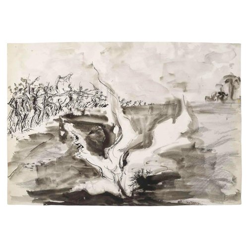 Dessin Original Roland Topor, Encre Sur Papier, Signé, 29x27,6 Cm, Années 1970