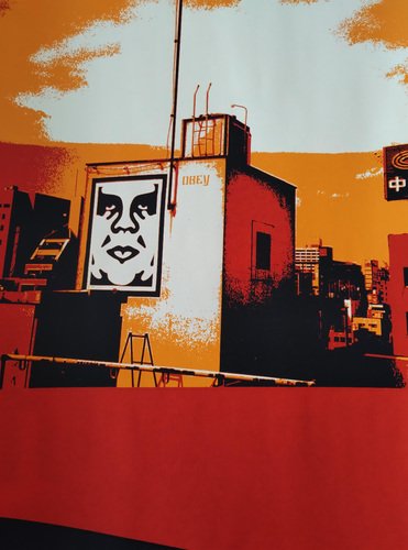 Shepard Fairey (Obey), Osaka Roof, 2000, Screenprint for sale at