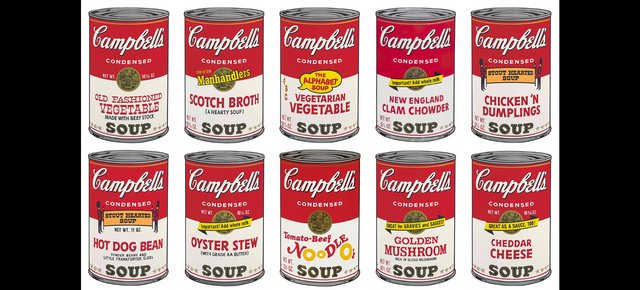 限定 Campbells Soup II/10枚セット 証明書付/ウォーホル 特別価格・希少10枚セット】ウォーホル スープ缶 II 証明書付