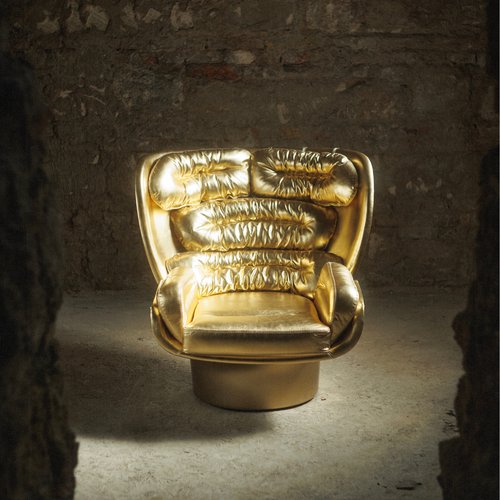 Golden Limited Edition Elda Chair No. 8/20 by Joe Colombo