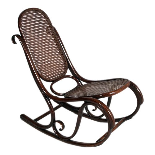 Jacob & Josef Kohn アールヌーボー風椅子 Art Nouveau Beech and Woven Rocking Chair by Jacob & Josef