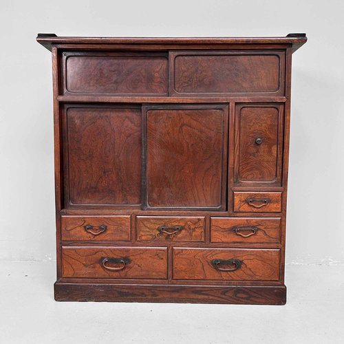 ※時刻表　asian vintage cabinet japanese-traditional-tea-