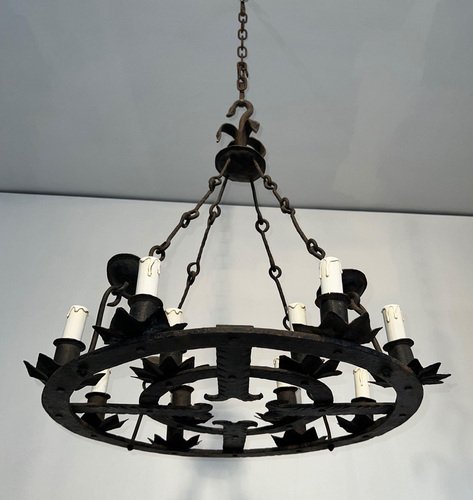 Gothic Form Brass 2 Tier 12 Light Chandelier Gothic Form Brass 2 Tier 12 Light Chandelier